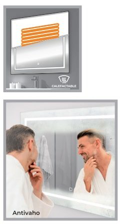 Espejo baño LED Rectangular - retroiluminado y antivaho - Maison de Luxe