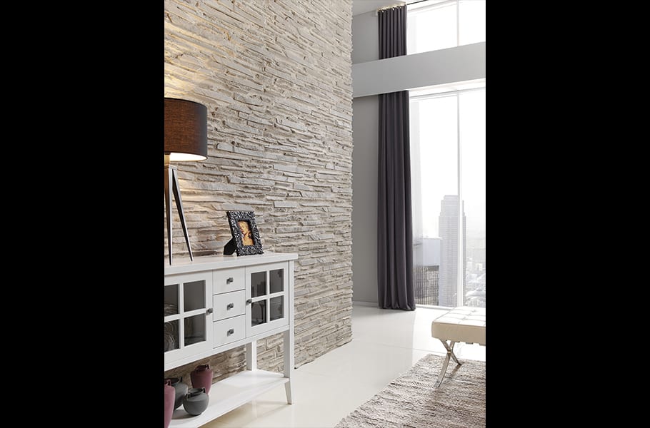 Paneles de piedra artificial de pu, materiales decorativos de pared,  exterior e interior