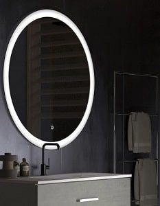 Espejo de baño LED Redondo - retroiluminado y antivaho - Maison de