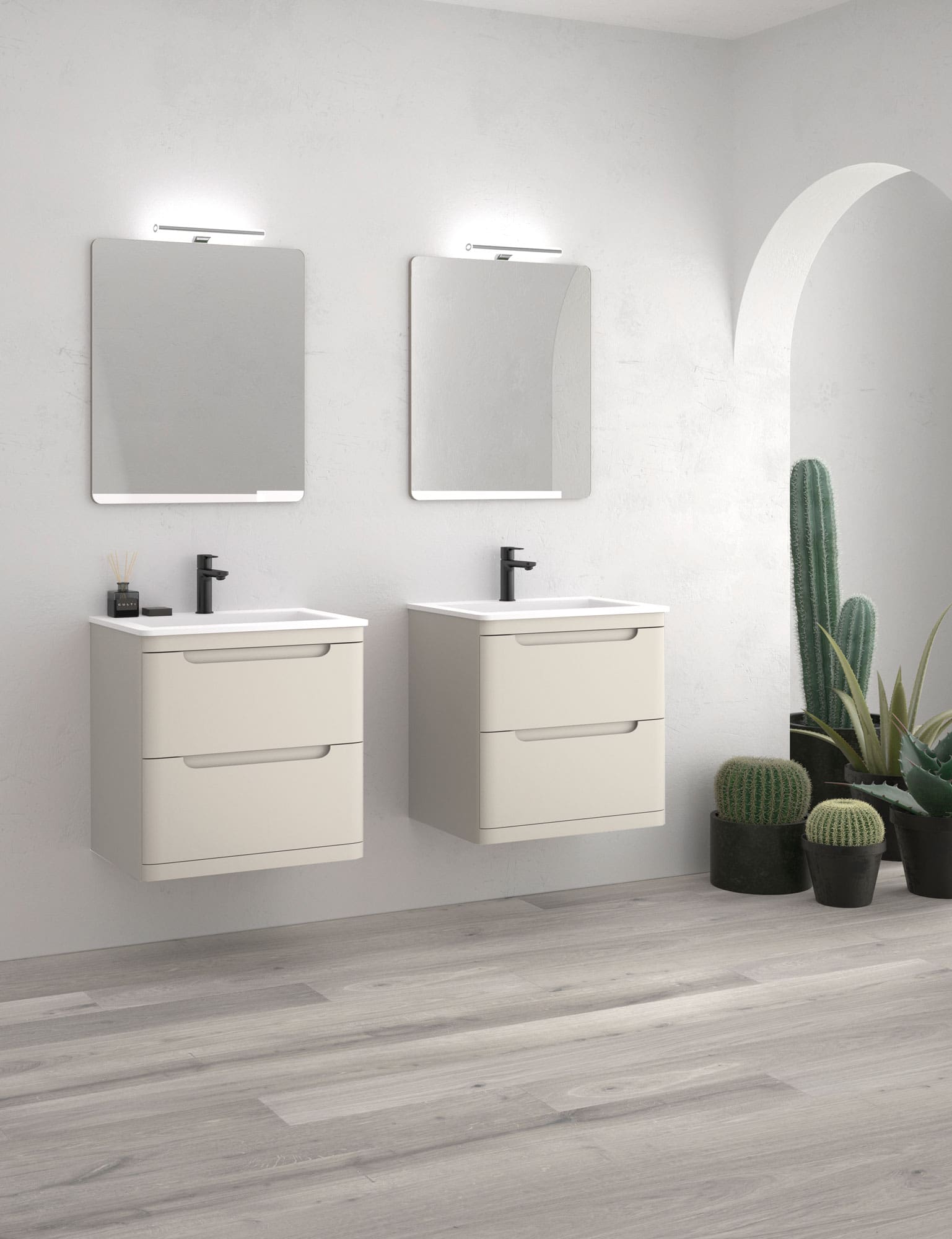 Aplique Espejo Baño Casiopea |Luz Blanca | Medidas 10,2 x 2,2 x 80 cm o  10,2 x 2,2 x 49,6 cm