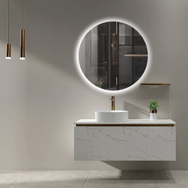 Espejo led redondo retroiluminado Oporto - Maison de Luxe